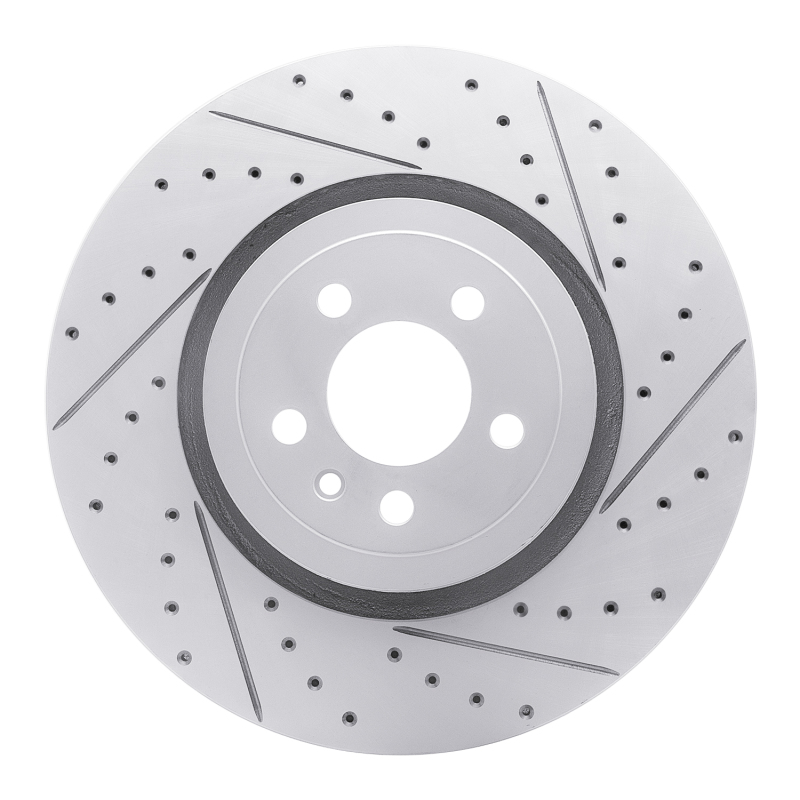 DFC 14-23 Dodge Charger Front Right Drilled & Slotted Geoperformance Rotor