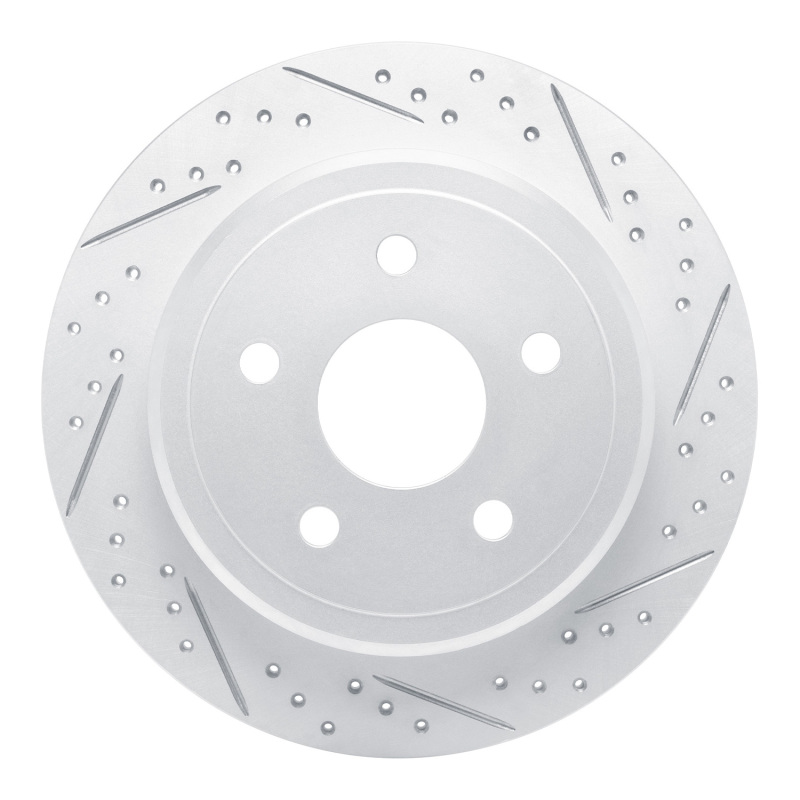 DFC 05-10 Jeep Grand Cherokee Rear Right Drilled & Slotted Geoperformance Rotor
