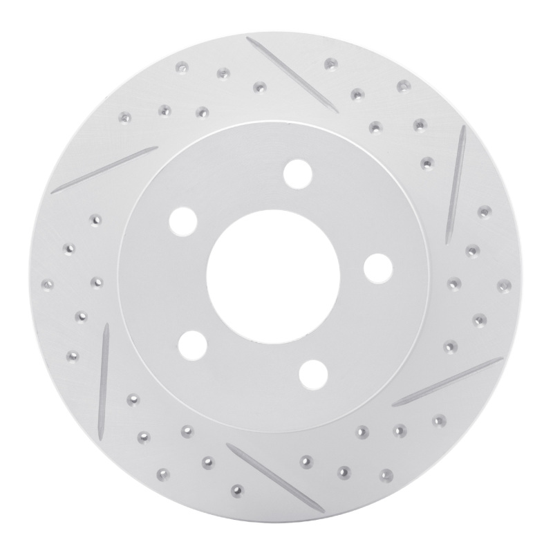 DFC 90-99 Jeep Grand Cherokee Front Right Drilled & Slotted Geoperformance Rotor