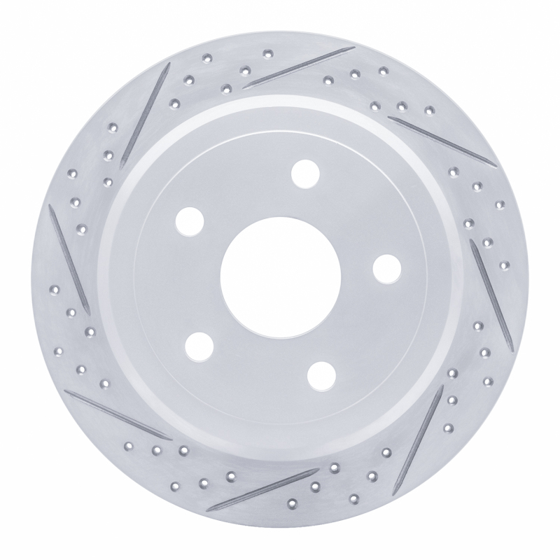 DFC 07-18 Jeep Wrangler Rear Left Drilled & Slotted Geoperformance Rotor