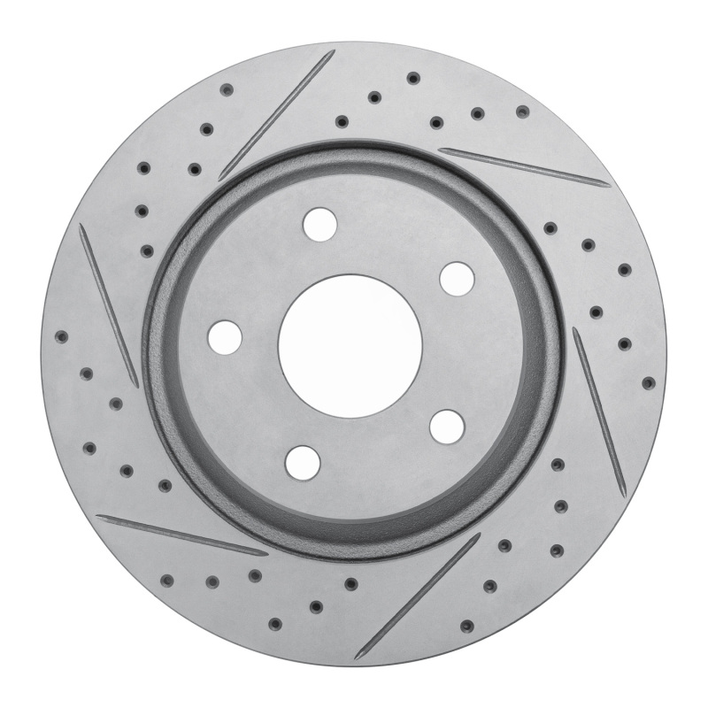 DFC 12-18 Jeep Wrangler Front Left Drilled & Slotted Geoperformance Rotor