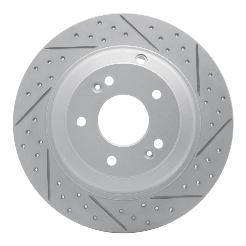 DFC 10-16 Hyundai Genesis Coupe Rear Right Drilled & Slotted Geoperformance Rotor