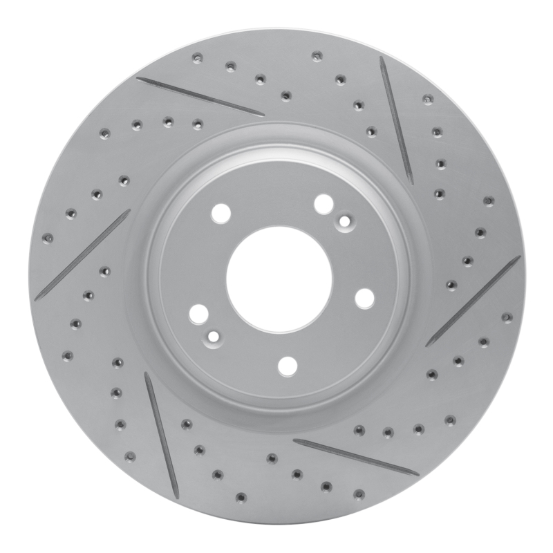 DFC 19-22 Hyundai Veloster N Front Right Drilled & Slotted Geoperformance Rotor