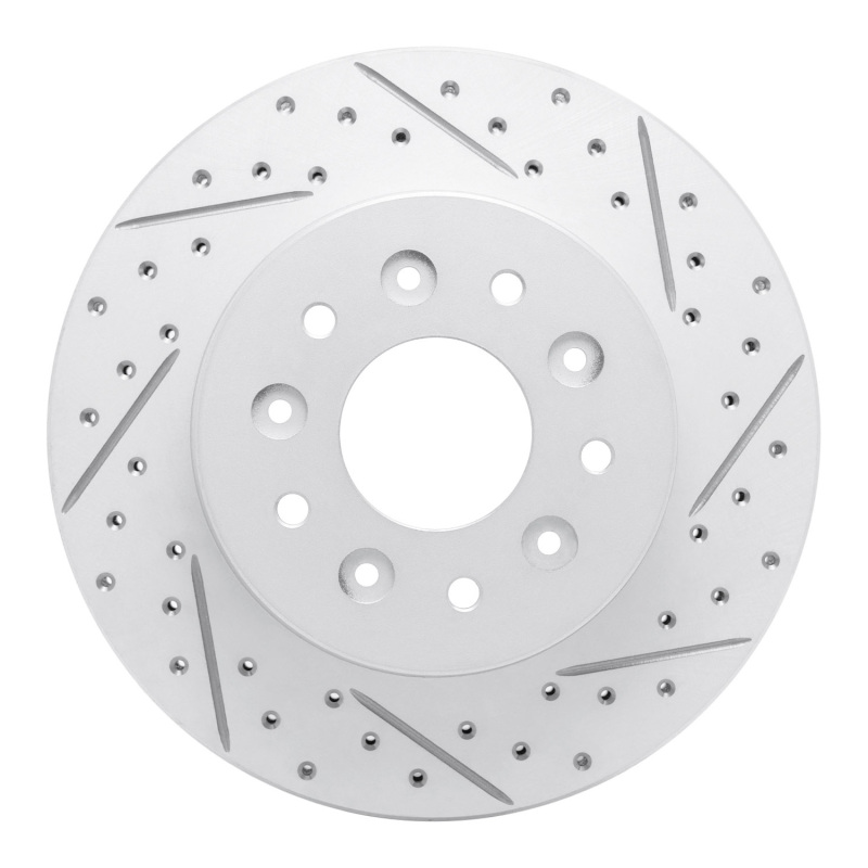 DFC 63-82 Chevrolet Corvette Front Right Drilled & Slotted Geoperformance Rotor