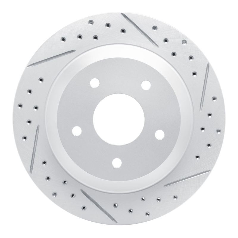 DFC 88-94 Chevrolet Corvette Front Right Drilled & Slotted Geoperformance Rotor