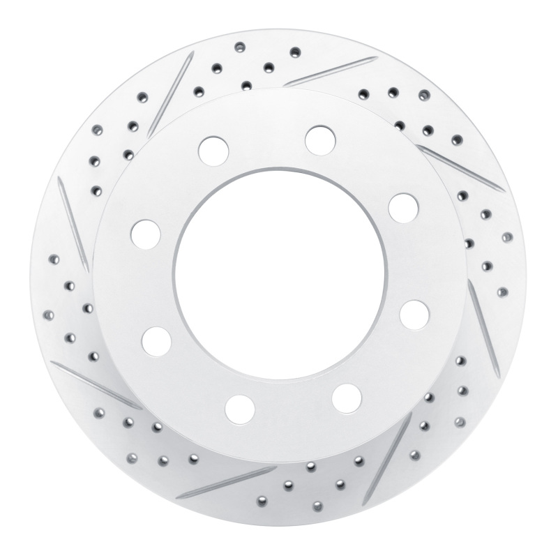 DFC 01-10 Chevrolet Silverado 3500 Hd Rear Left Drilled & Slotted Geoperformance Rotor