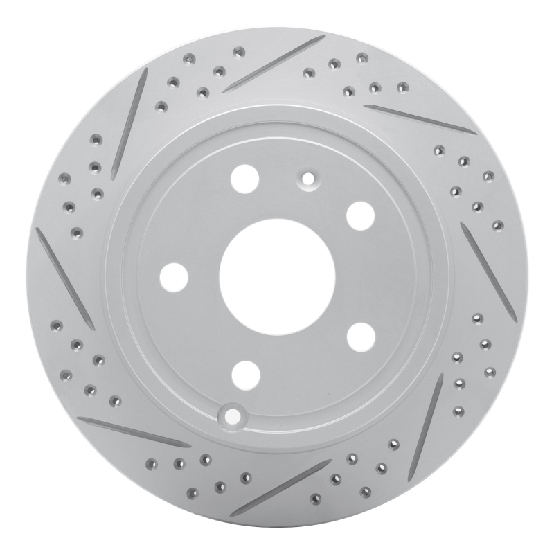 DFC 10-17 Chevrolet Equinox Rear Left Drilled & Slotted Geoperformance Rotor
