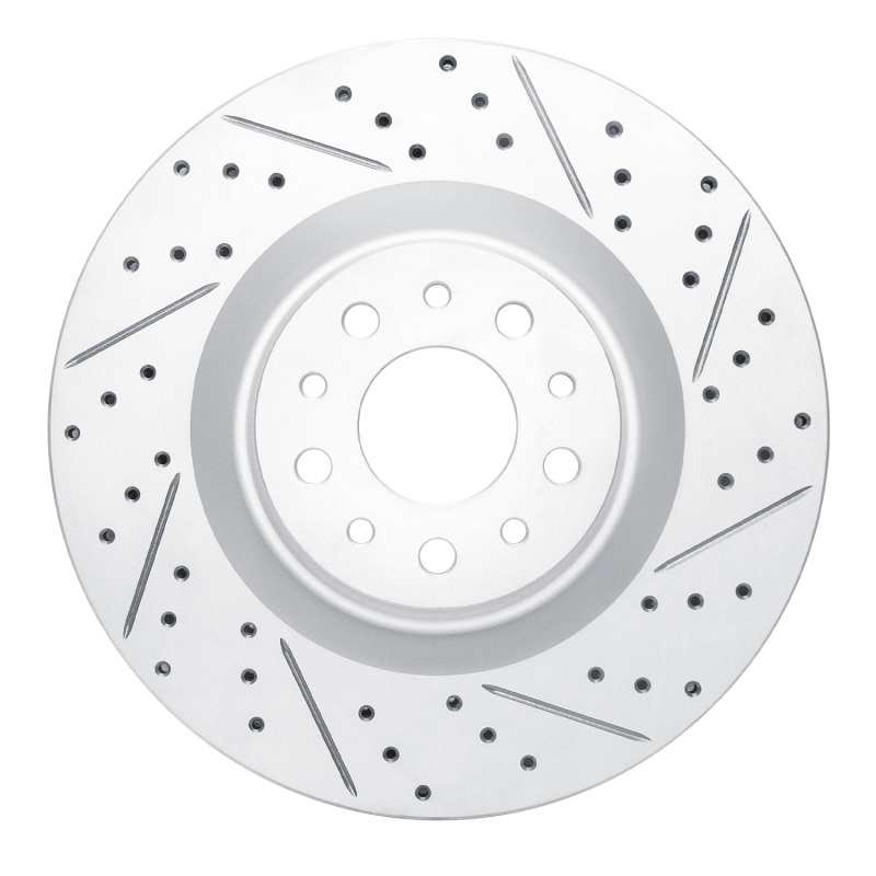 DFC 14-19 Fiat 500L Front Right Drilled & Slotted Geoperformance Rotor