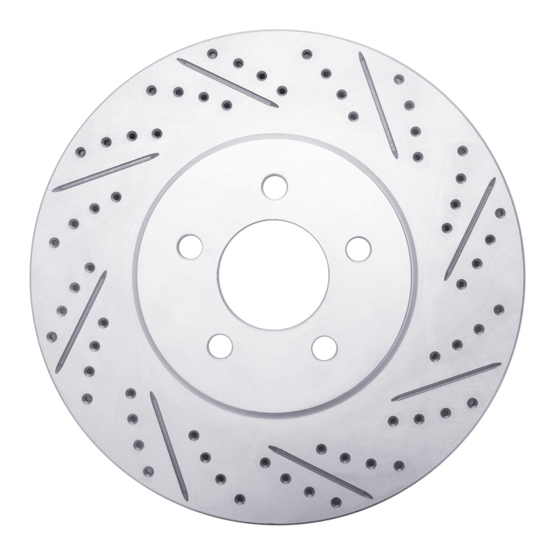 DFC 94-04 Ford Mustang Front Right Drilled & Slotted Geoperformance Rotor