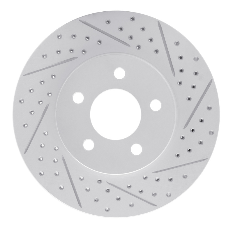 DFC 05-10 Ford Mustang Front Right Drilled & Slotted Geoperformance Rotor