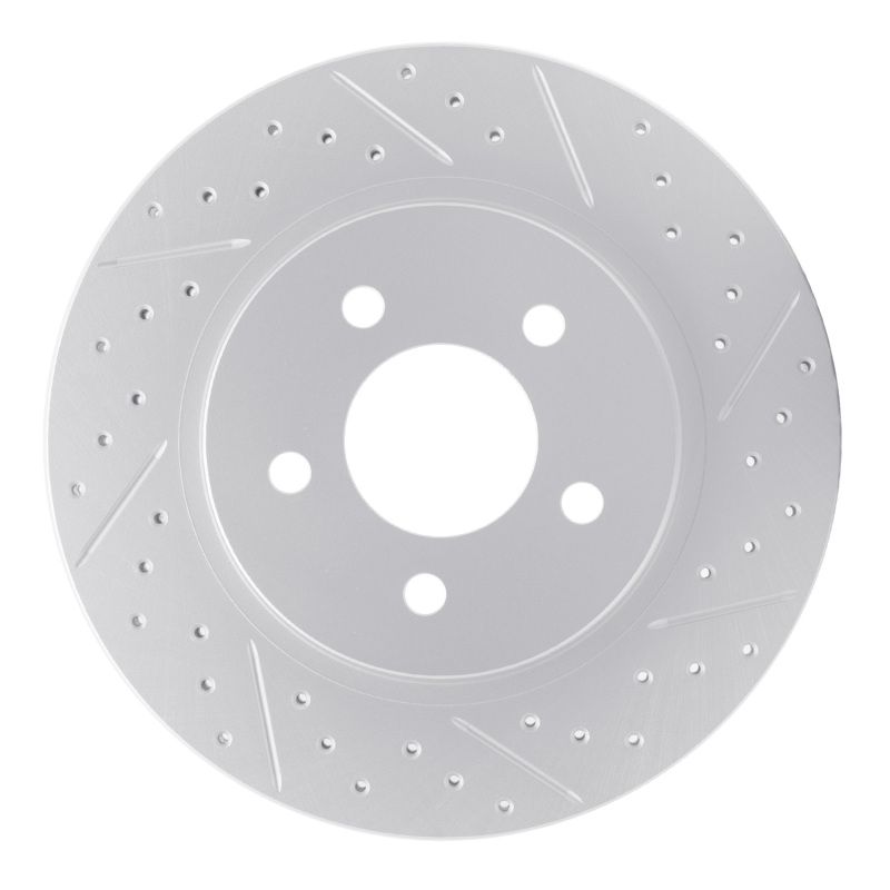 DFC 05-14 Ford Mustang Rear Right Drilled & Slotted Geoperformance Rotor