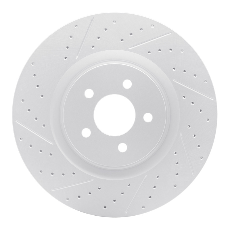 DFC 07-14 Ford Mustang Front Left Drilled & Slotted Geoperformance Rotor