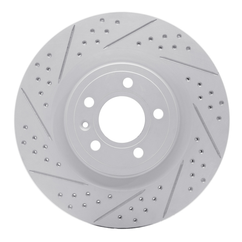 DFC 11-14 Ford Mustang Front Left Drilled & Slotted Geoperformance Rotor