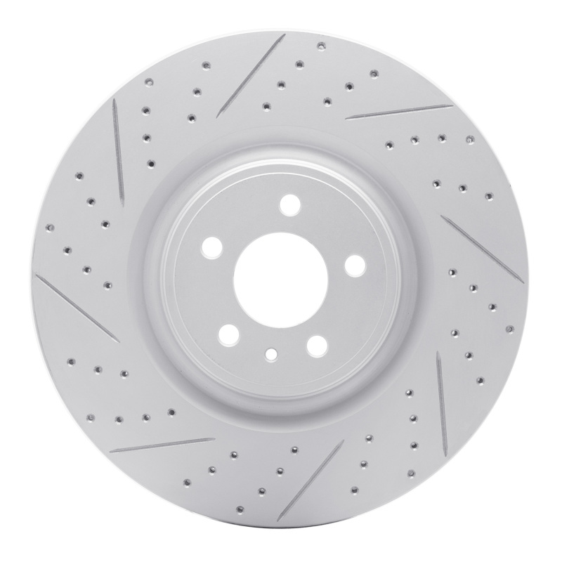 DFC 13-14 Ford Mustang Front Left Drilled & Slotted Geoperformance Rotor