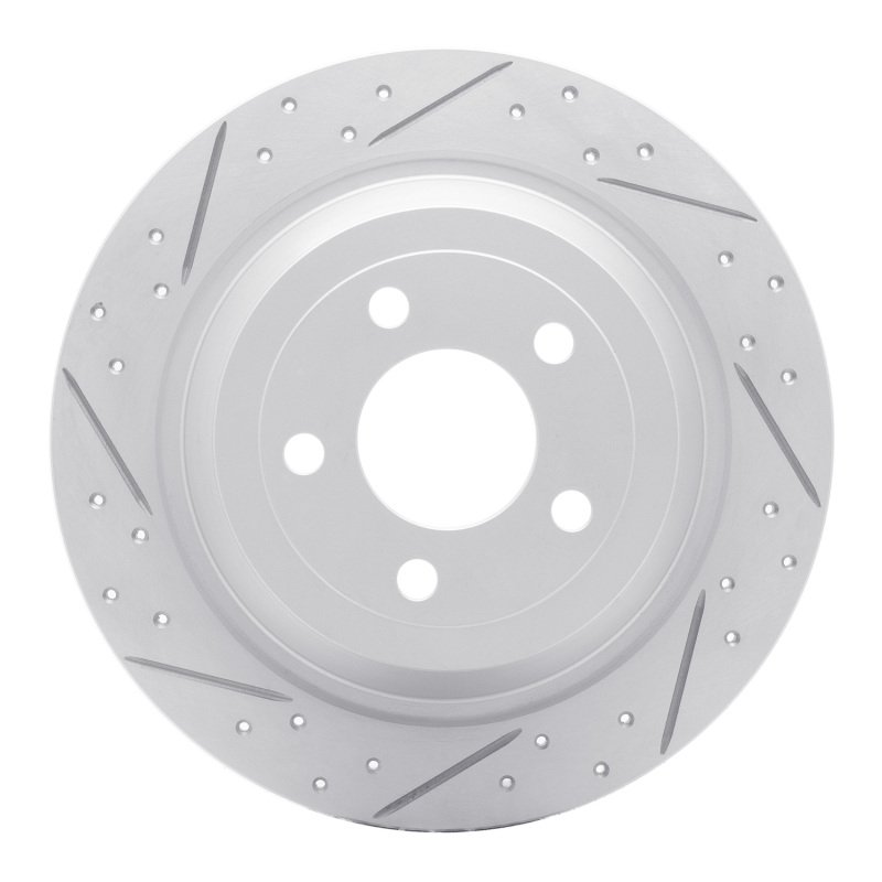 DFC 15-23 Ford Mustang Rear Left Drilled & Slotted Geoperformance Rotor