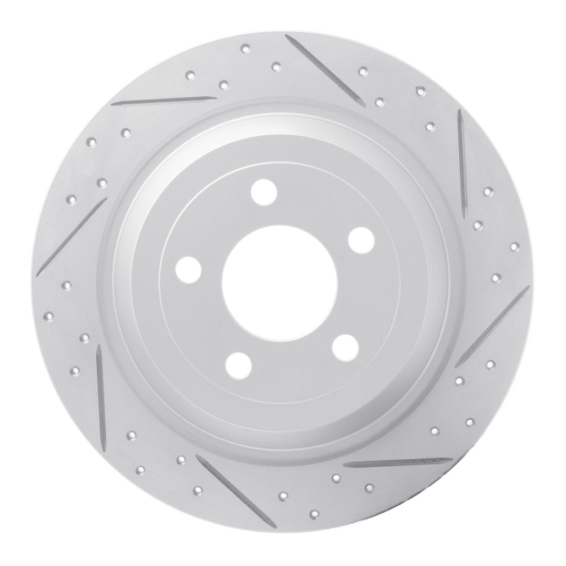 DFC 15-23 Ford Mustang Rear Right Drilled & Slotted Geoperformance Rotor