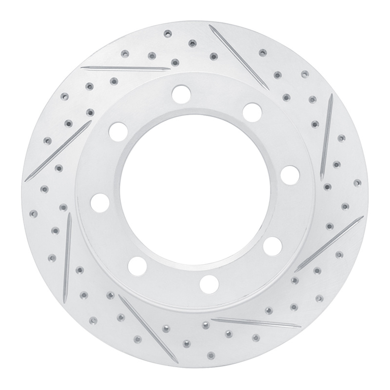 DFC 80-94 Ford F-350 4WD (Excl Super Duty) Front Right Drilled & Slotted Geoperformance Rotor