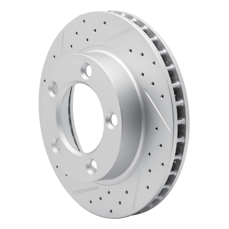 DFC 76-93 Ford Bronco Front Left Drilled & Slotted Geoperformance Rotor