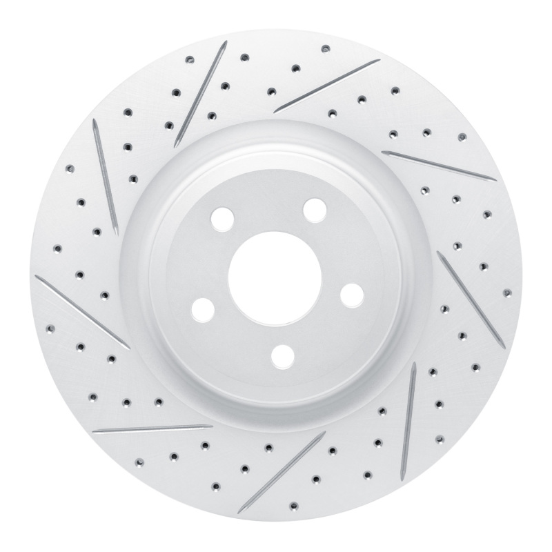 DFC 19-24 Ford Edge Front Left Drilled & Slotted Geoperformance Rotor