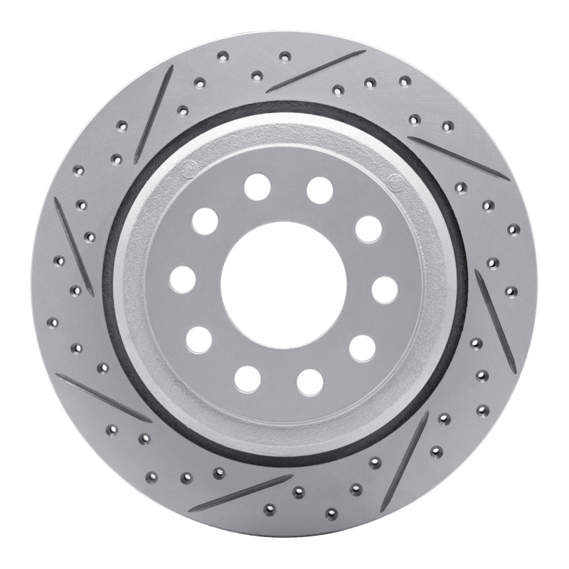DFC 03-11 Lincoln Town Car Rear Left Drilled & Slotted Geoperformance Rotor