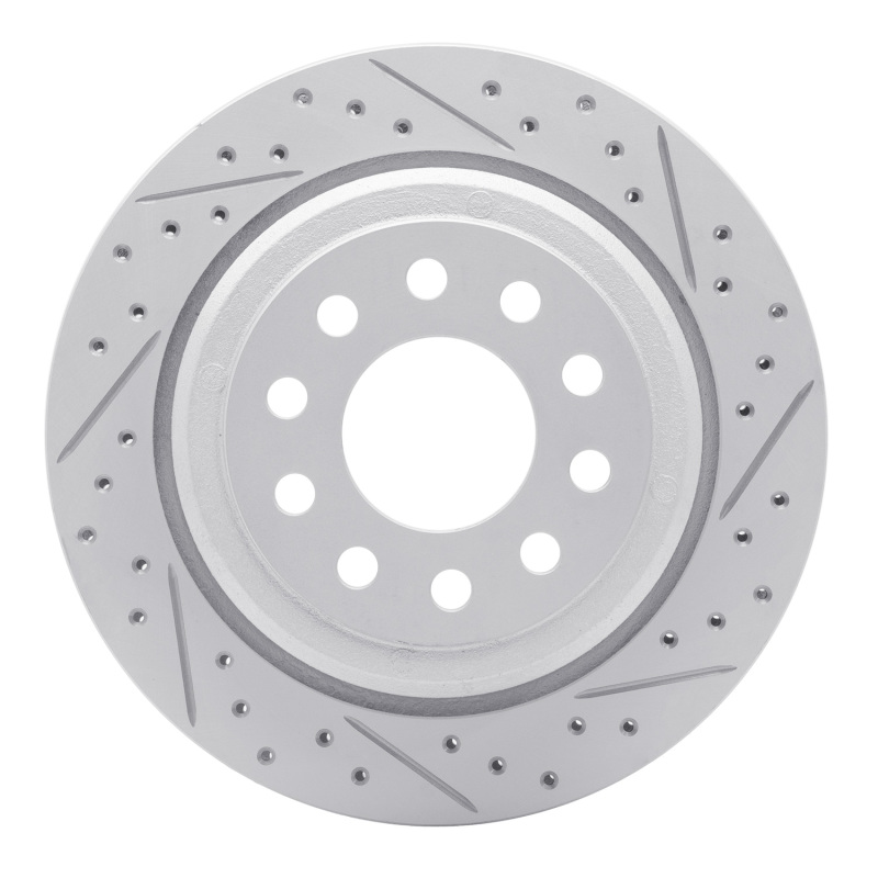 DFC 03-11 Lincoln Town Car Rear Right Drilled & Slotted Geoperformance Rotor