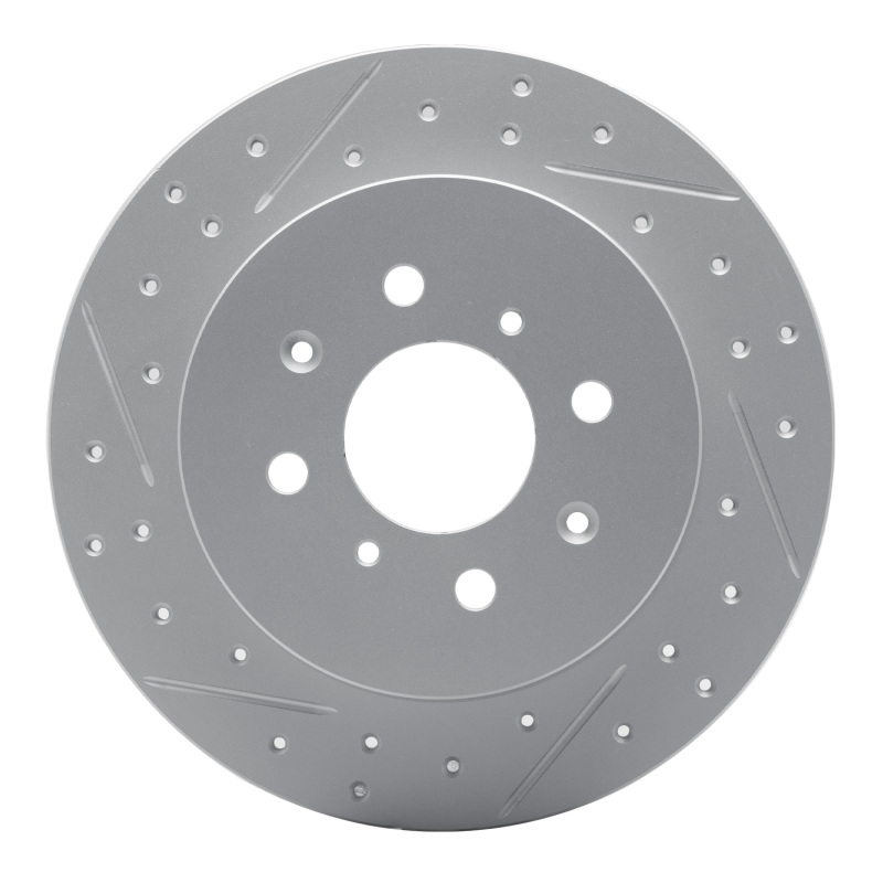 DFC 01-05 Acura El Rear Left Drilled & Slotted Geoperformance Rotor