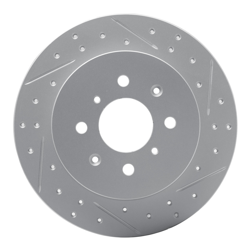 DFC 01-05 Acura El Rear Right Drilled & Slotted Geoperformance Rotor