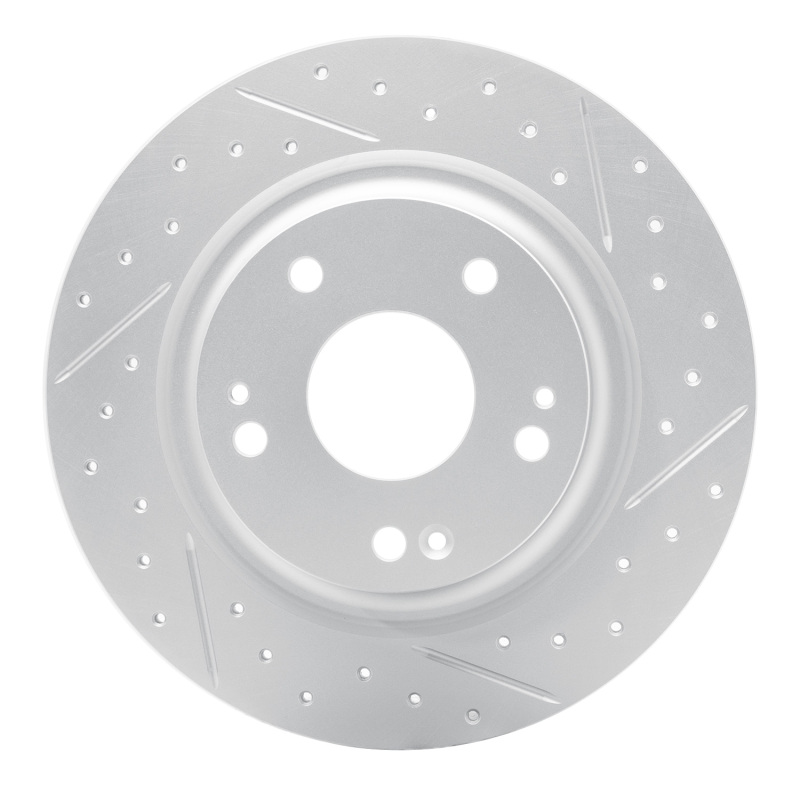 DFC 17-20 Honda Civic Sedan Rear Right Drilled & Slotted Geoperformance Rotor