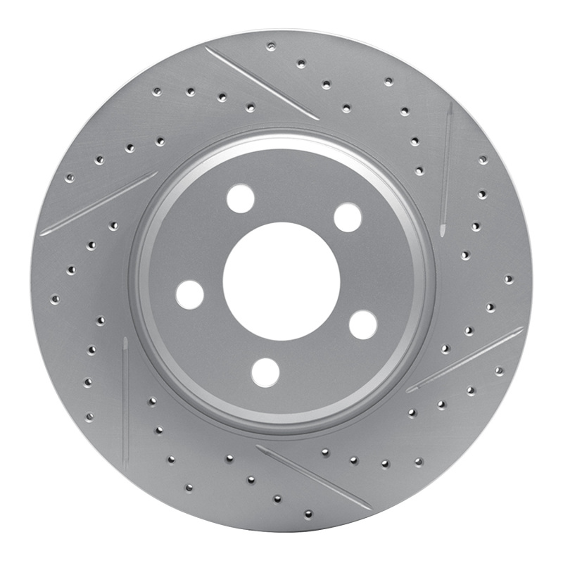 DFC 03-11 Cadillac Bls (Mexico) Front Right Drilled & Slotted Geoperformance Rotor