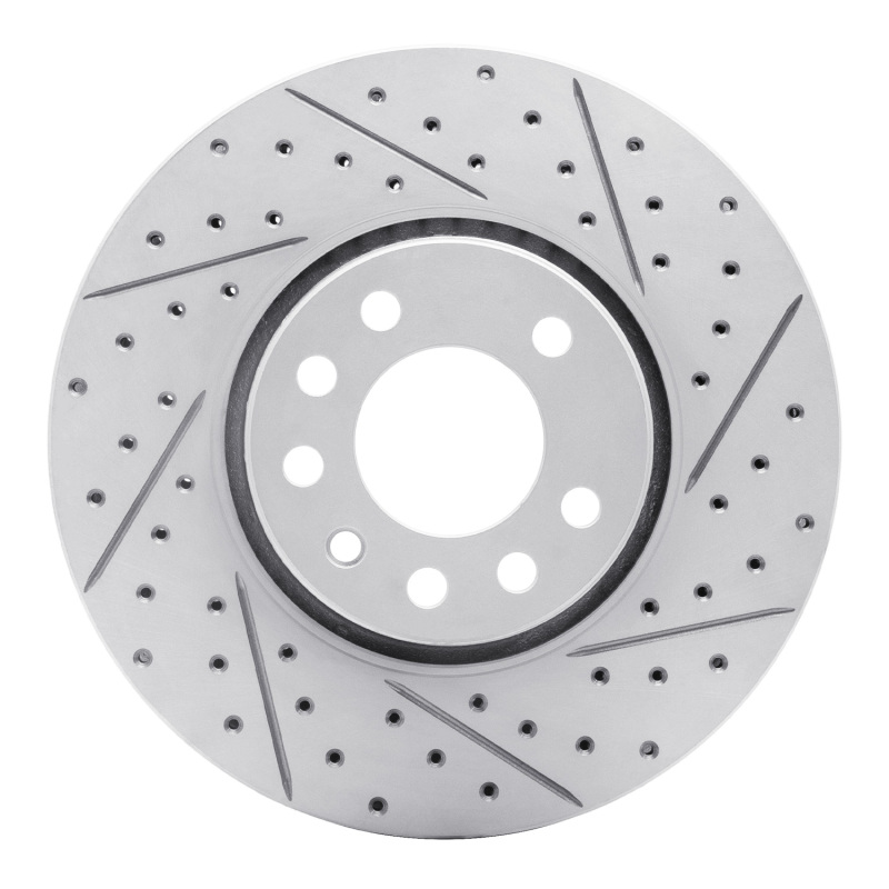 DFC 03-11 Cadillac Bls (Mexico) Front Right Drilled & Slotted Geoperformance Rotor