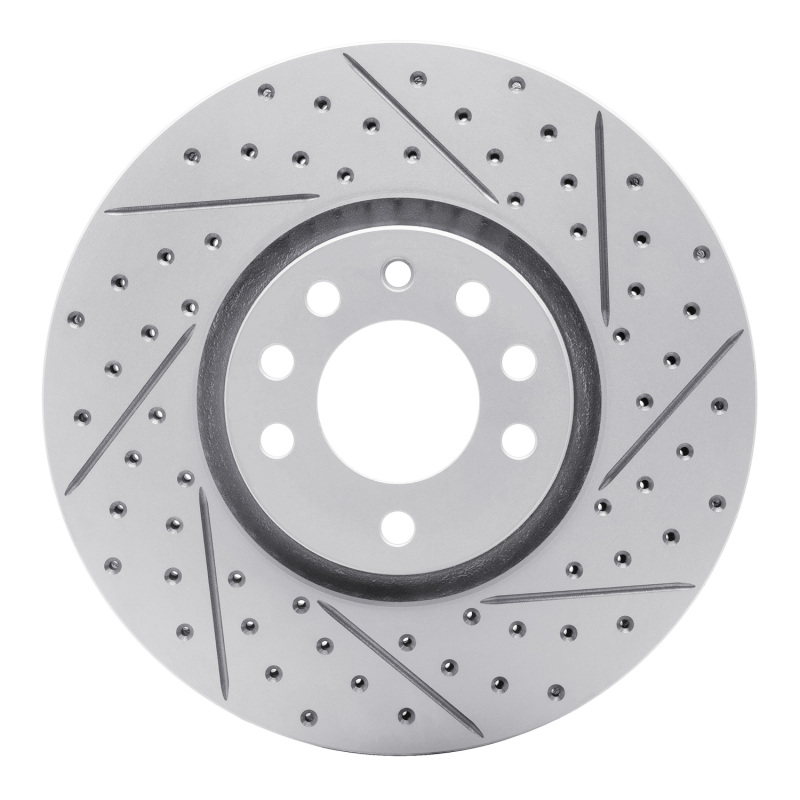 DFC 03-11 Cadillac Bls (Mexico) Front Right Drilled & Slotted Geoperformance Rotor