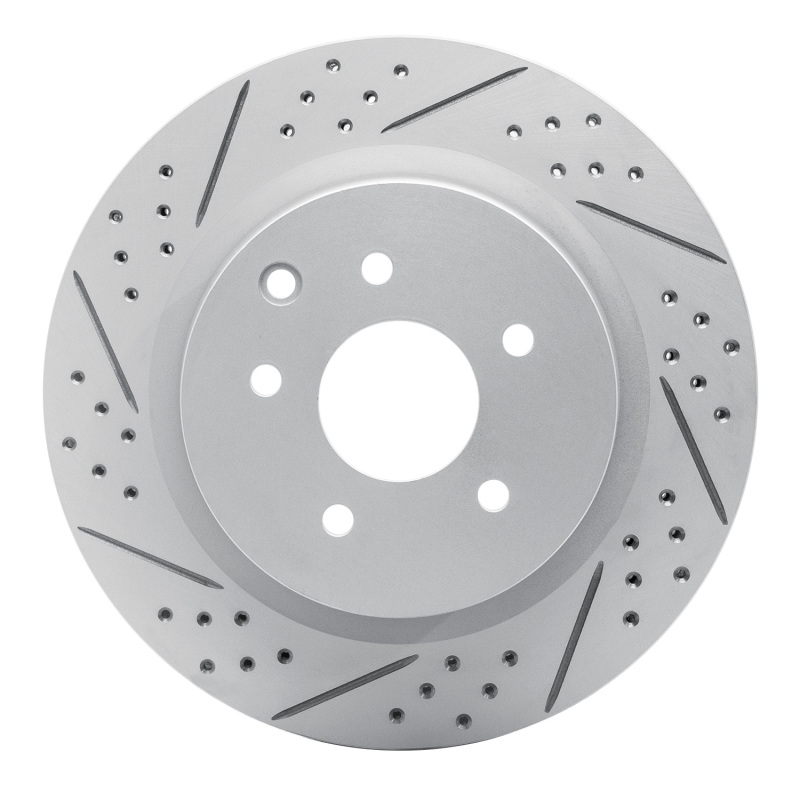 DFC 03-08 Infiniti G35 Rear Left Drilled & Slotted Geoperformance Rotor