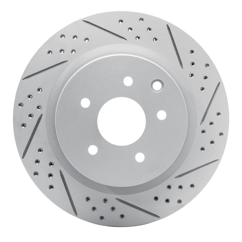 DFC 03-08 Infiniti G35 Rear Right Drilled & Slotted Geoperformance Rotor