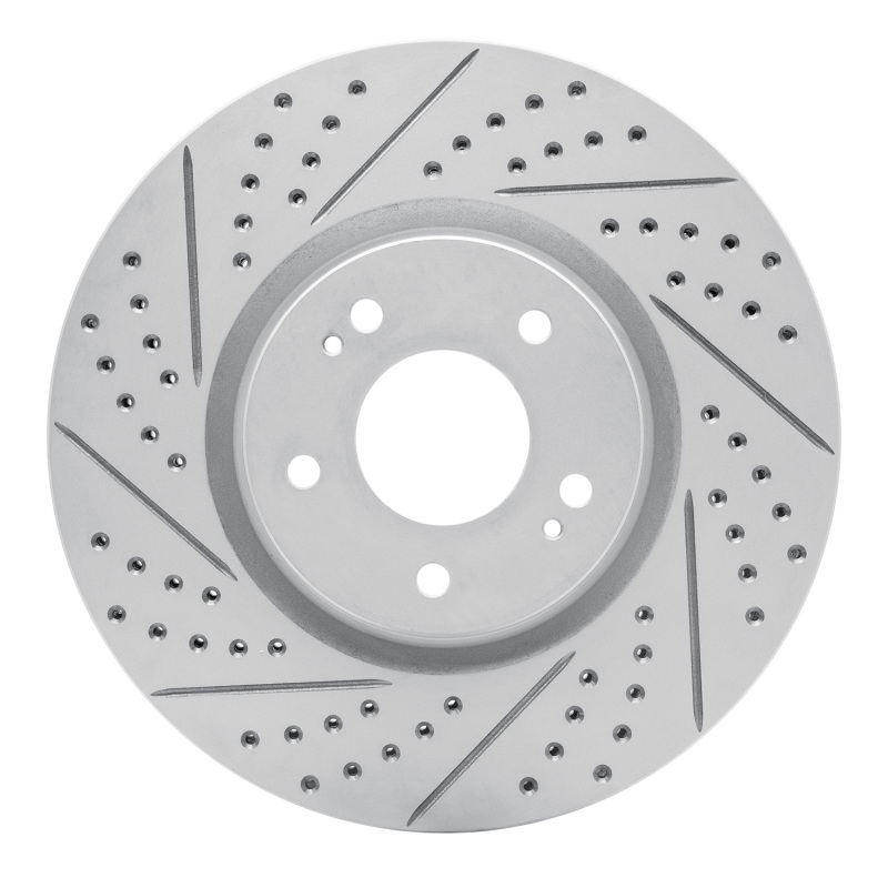 DFC 03-06 Mitsubishi Lancer Front Left Drilled & Slotted Geoperformance Rotor
