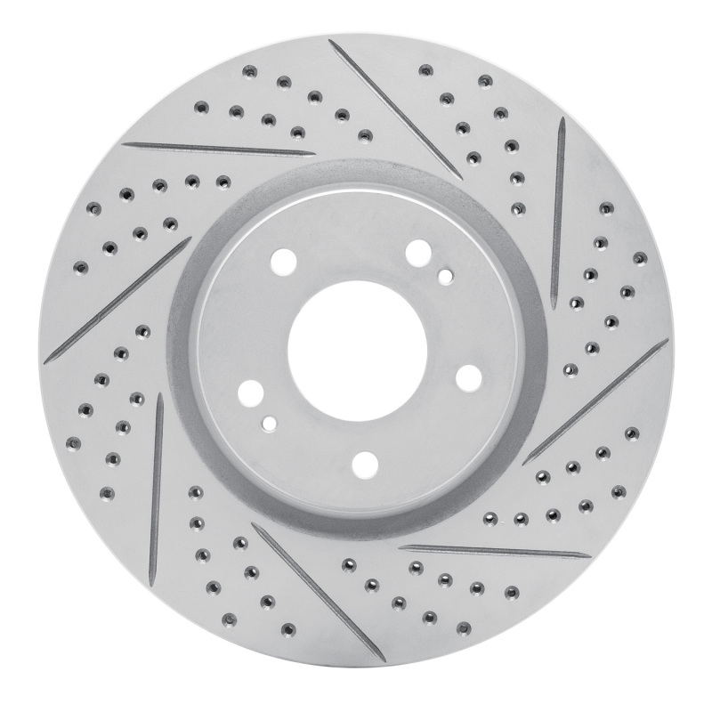 DFC 03-06 Mitsubishi Lancer Front Right Drilled & Slotted Geoperformance Rotor