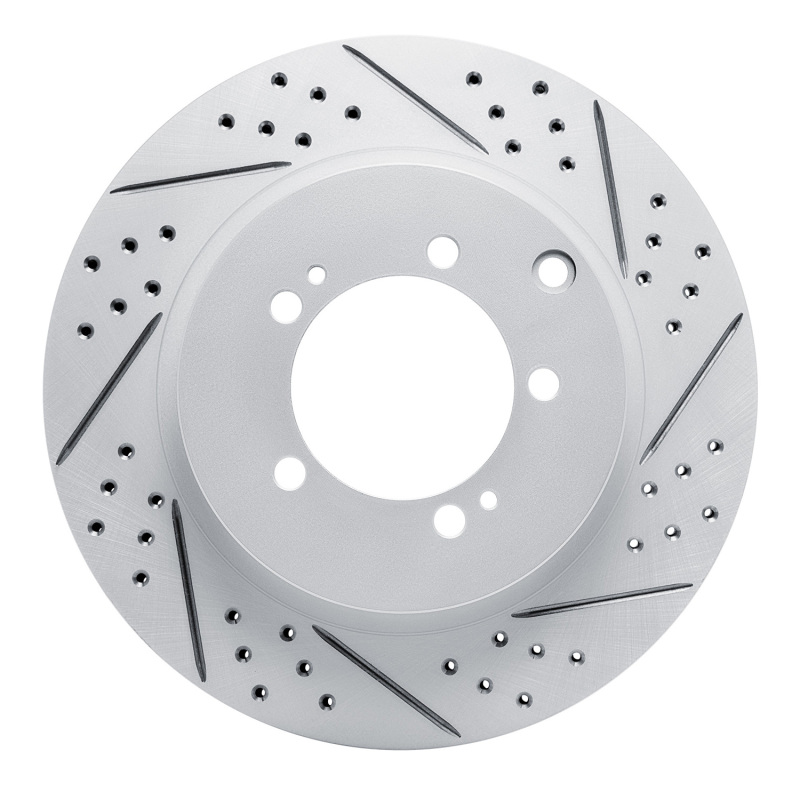 DFC 03-06 Mitsubishi Lancer Rear Right Drilled & Slotted Geoperformance Rotor