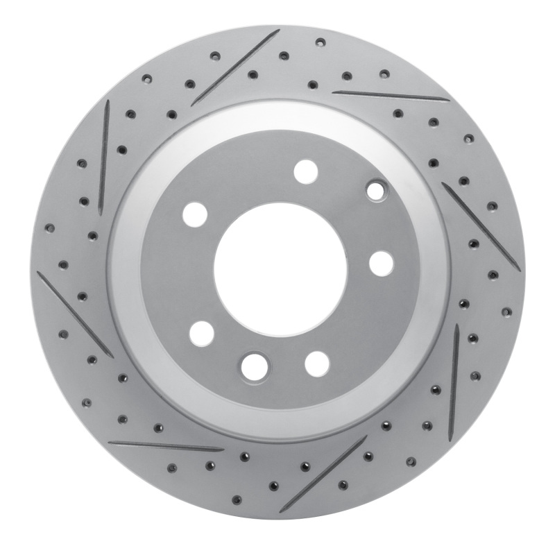 DFC 03-18 Audi Q7 Rear Left Drilled & Slotted Geoperformance Rotor