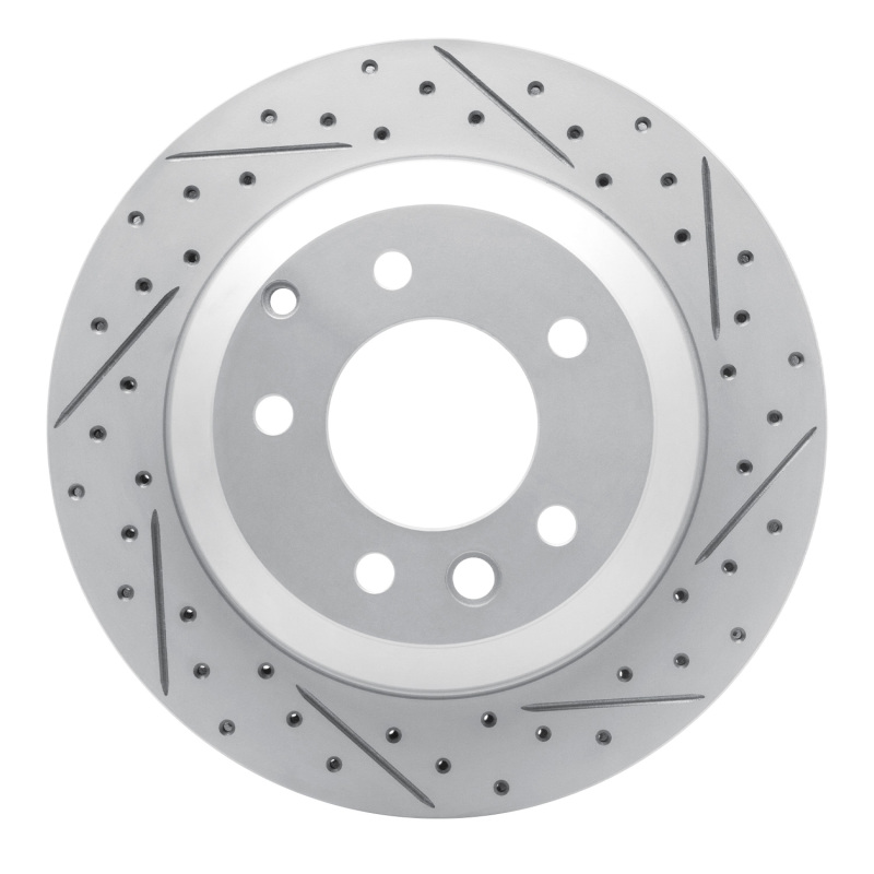 DFC 03-18 Audi Q7 Rear Right Drilled & Slotted Geoperformance Rotor